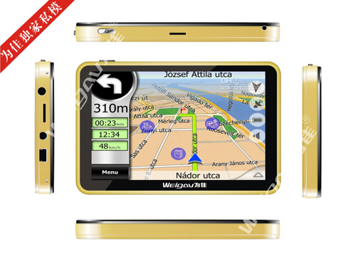 为佳首创5寸GPS导航 AT210 苹果5S外观